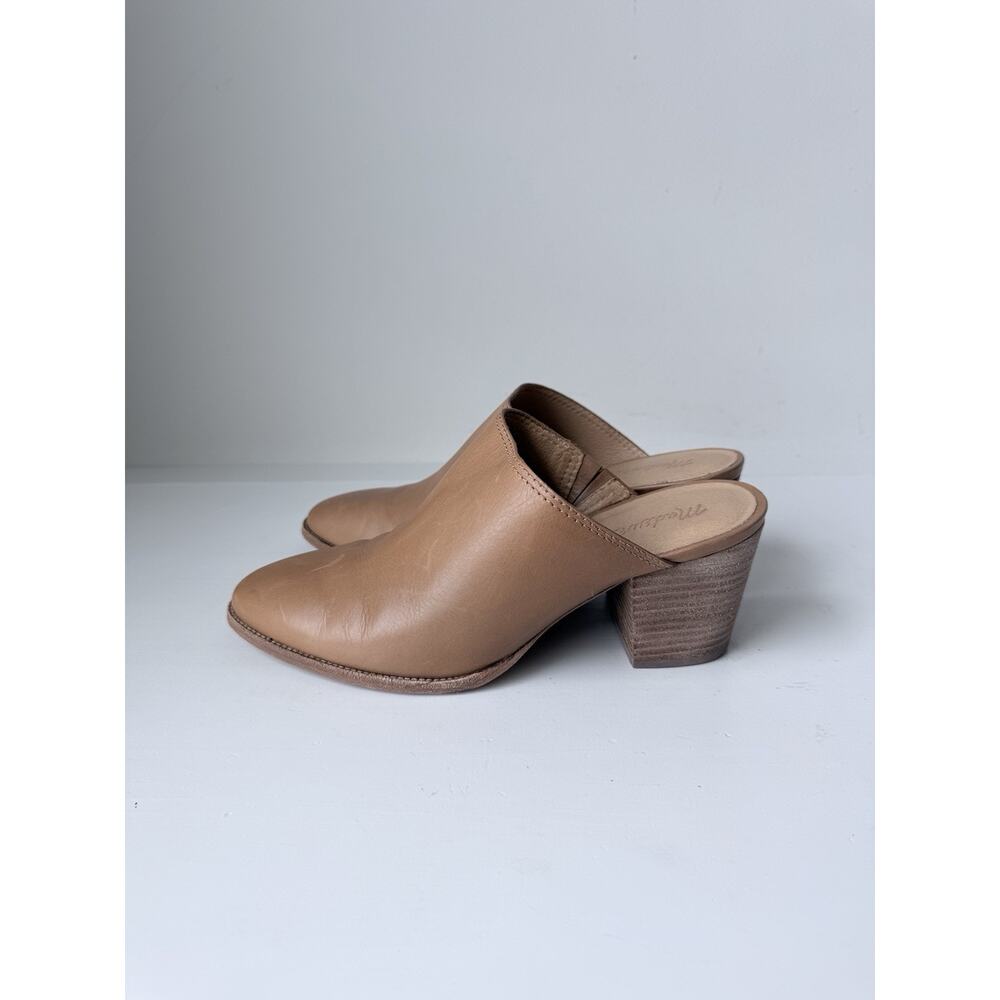 Madewell Heel Womens Size 9 The Harper Mule Leather Cuban Casual Slip On